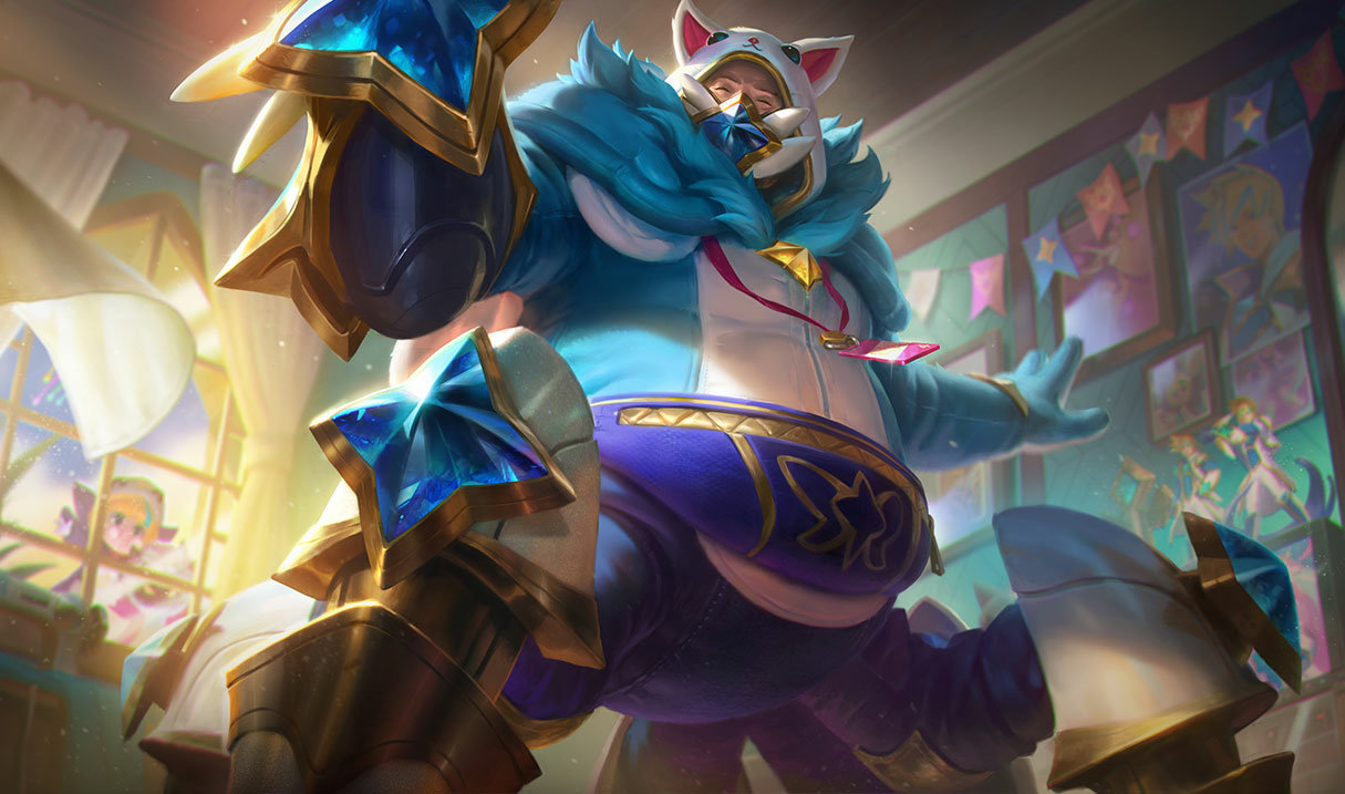 Pijamalı Muhafız Cosplay'li Urgot