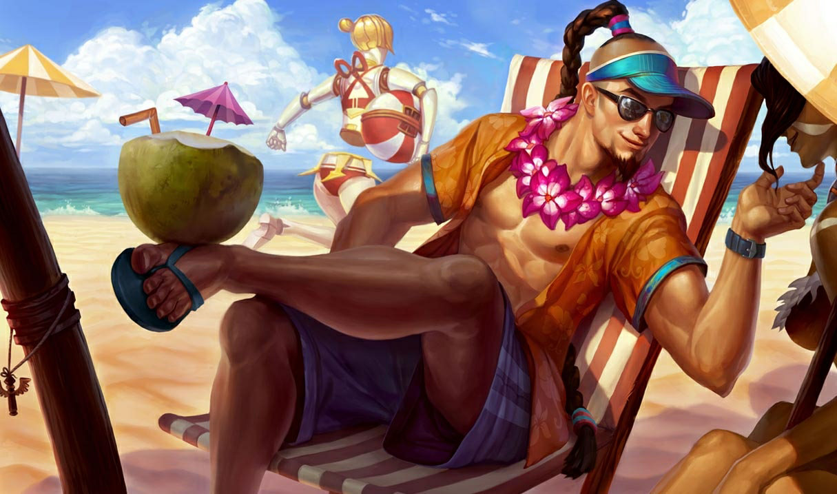 Lee Sin fiesta en la piscina